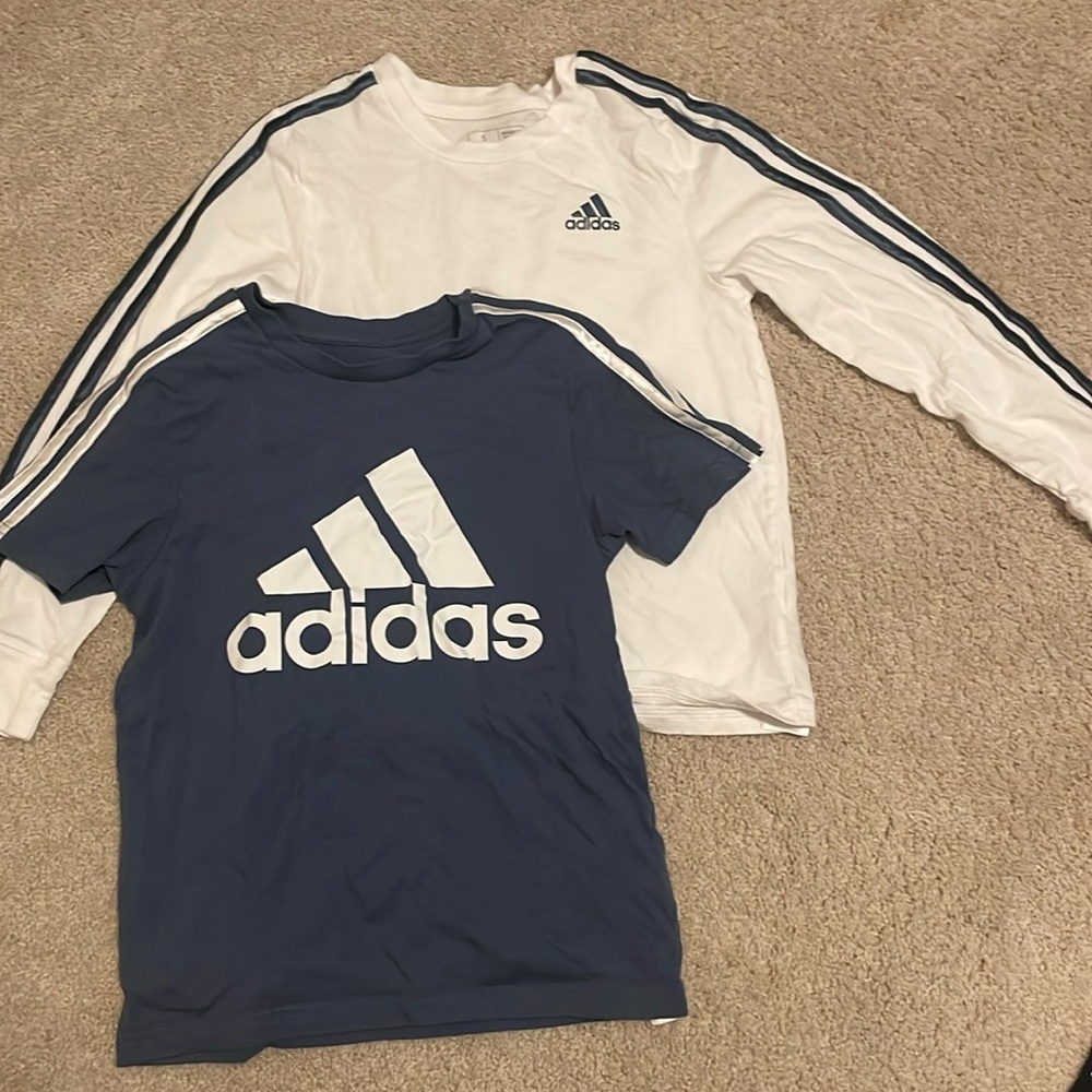 New adidas shirts boys size S